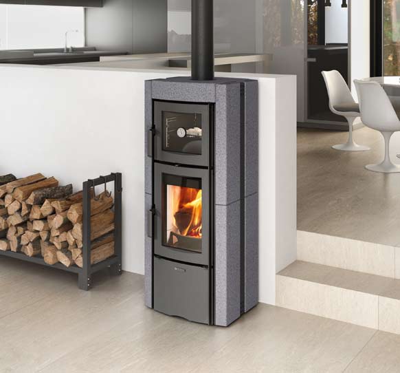 Zestaw kominek powietrzny stalowy KRATKI LUCY BLACK 12 kW Ø 200 z akcesoriami esterforno new - Zestaw kominek powietrzny stalowy KRATKI LUCY BLACK 12 kW Ø 200 z akcesoriami